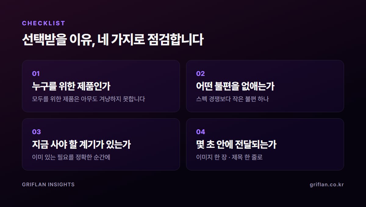 선택받을 이유를 점검하는 네 가지 질문